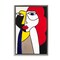 Stupell Industries Cubist Portrait of Woman Floater Framed Canvas Wall Art Design by Ruth Fromstein